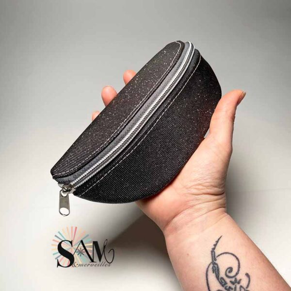 Étui à lunettes souple anthracite pailleté – Image 3